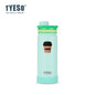 Tyeso 600ml Sports Kettle Portable Water Cup with Non-slip Silicone Cover Leakproof Lightweight for Cold Drink with Coffee Stick