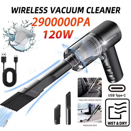 2900000 PA Car Vacuum Cleaner USB Charging Powerful 4 In1 Clean Machine Wireless Blowing Suction Portable Vacuum Cleaner New