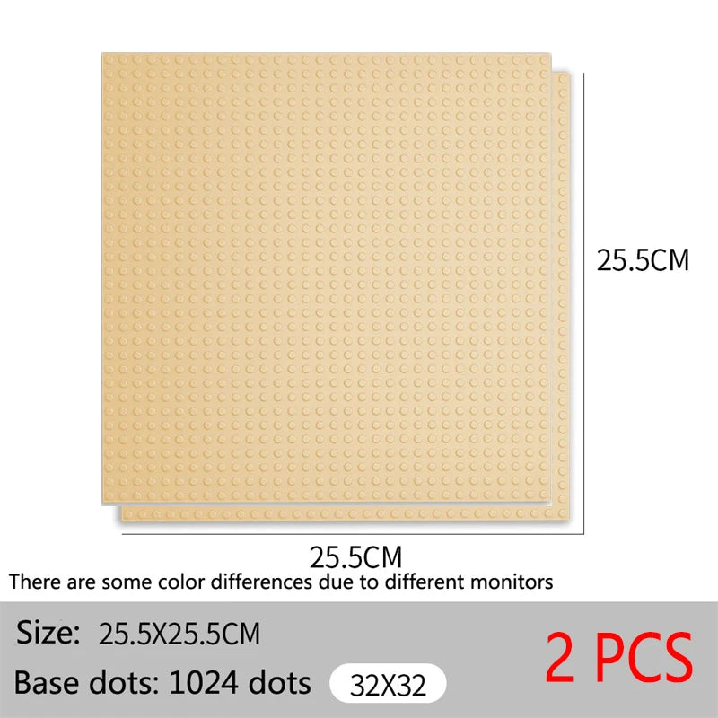 2PCS Classic Baseplates 32x32 16x32 Dots Base Plate MOC Blocks Plastic Building Bricks Assembly Compatible Brand City Friends