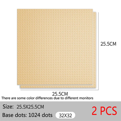 2PCS Classic Baseplates 32x32 16x32 Dots Base Plate MOC Blocks Plastic Building Bricks Assembly Compatible Brand City Friends