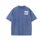 European washed retro round neck short sleeved shirt for men and women, 100% pure cotton, customizable logo