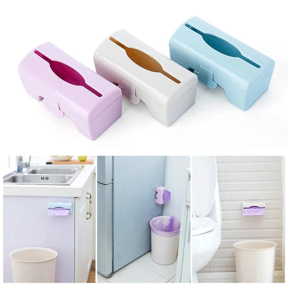 Trash Bags Storage Box Garbage Bag Dispenser for Kitchen Bathroom Wall Mounted Grocery Bag Holder Kitchen Plastic Bags Container