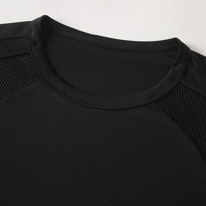 1/2-Piece Men's Summer Black And White Solid Color Quick Drying Sports Short Sleeved Loose And Breathable Sports Running Trend
