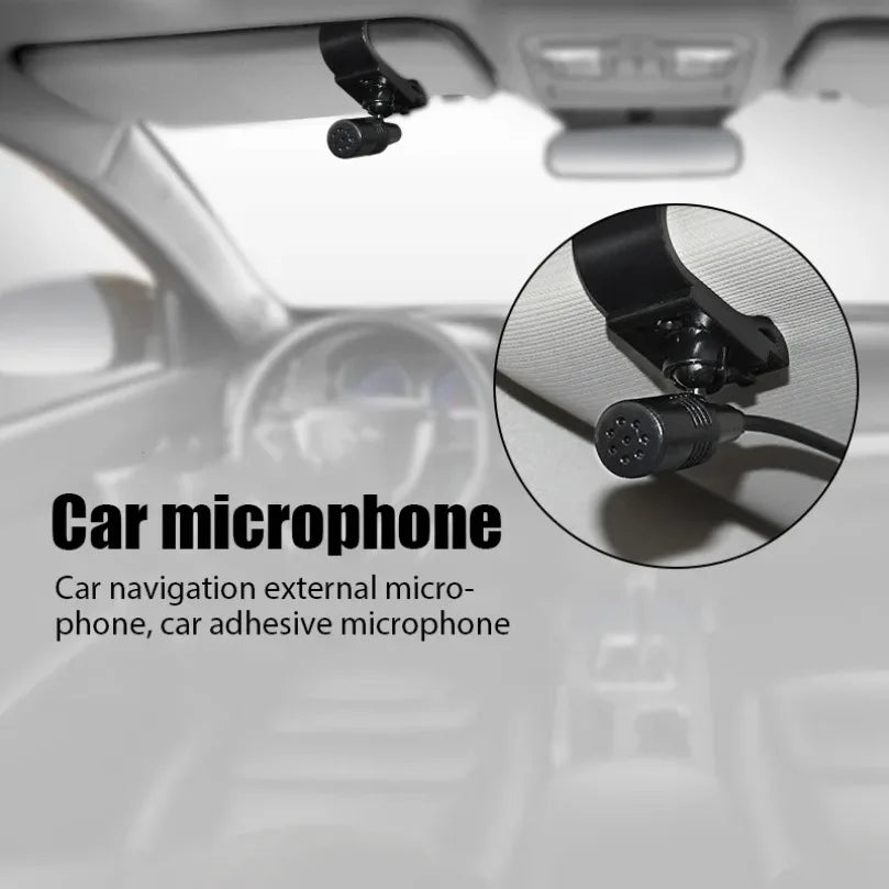 Car Microphone Micro Car Radio 3.5mm Jack Mic Stereo Mini Wired External Microphone For Auto Dvd Radio 3m Long Mini Microfono