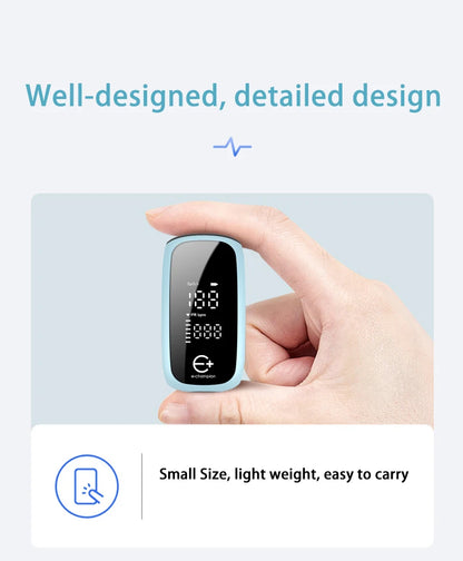 Rechargeable Medical Oximeter Strap Lanyard Fingertip Pulse Oximeter Blood Oxygen Saturation Monitor Digital LED Display Child
