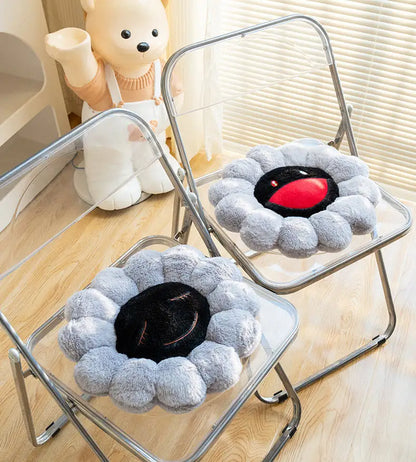 Flower Pillow Cushion Office Chair Ghost Devil Sunflower Plush Pillow Plant Petal Cushion Stuffed Toys for Girls Home Decor Gift