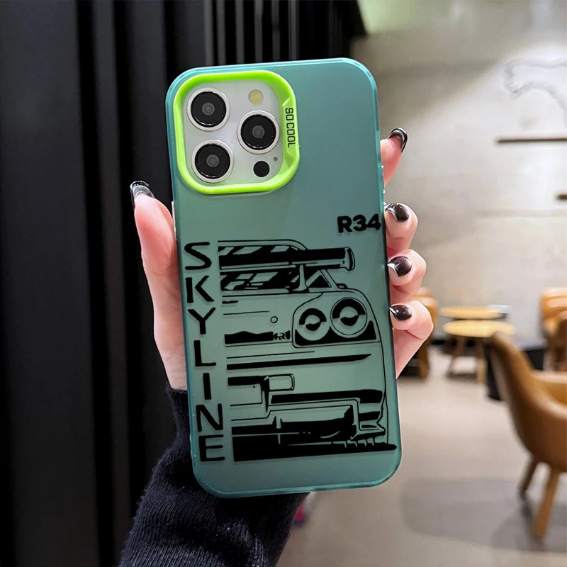 JDM Car Nissan Skyline R34 Nissan GTR Case for Xiaomi 15T 14T 13T 12 12T 11X Pro 14 13 12S 11 Ultra 12X 10S 11 10 Lite 5G NE