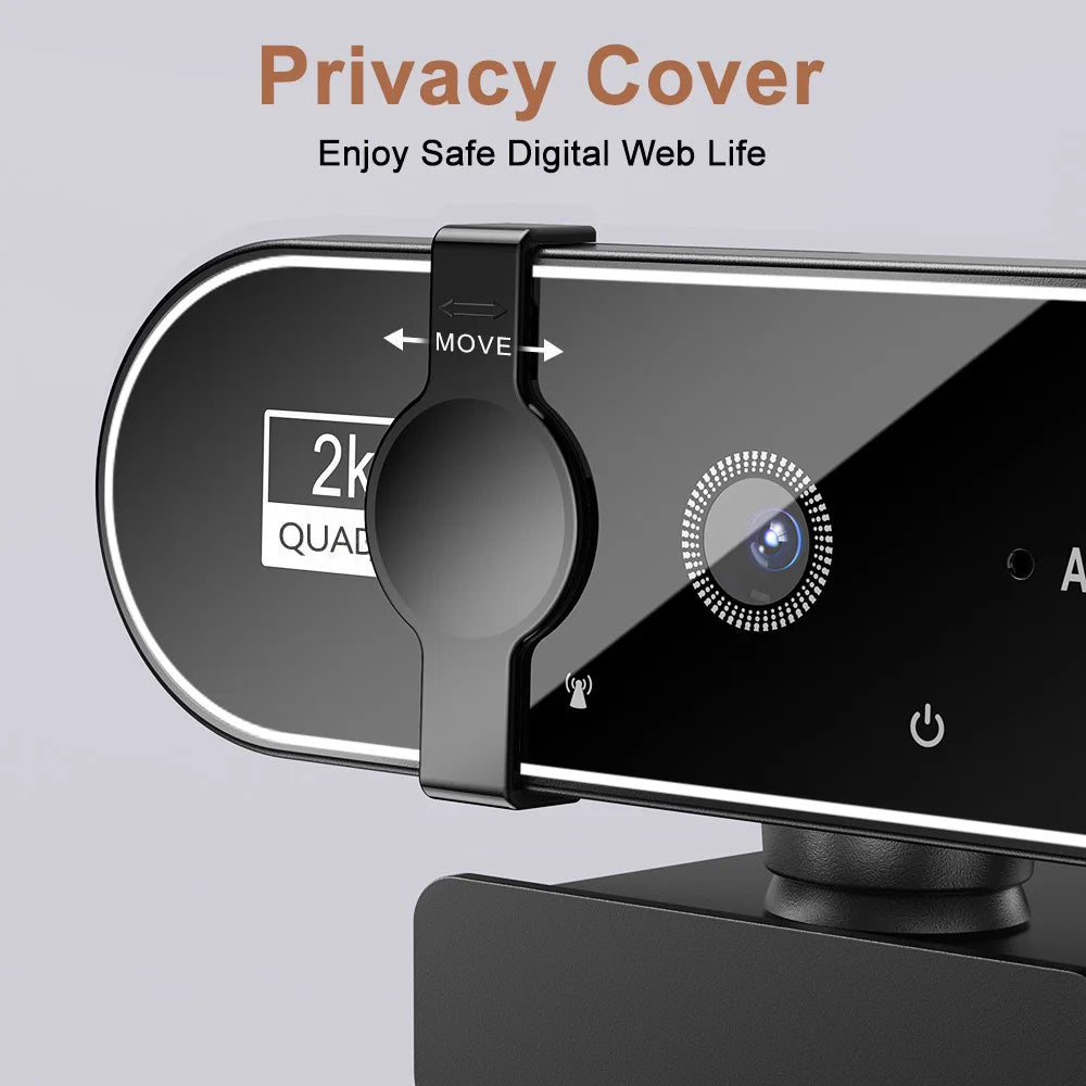 4K Webcam Video Camera 2K Autofocus Streaming Web Cam With Microphone Full HD 1080P Webcams for PC/Computer/Laptop