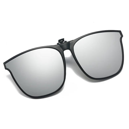 Polarized Clip On Sunglasses Men Car Driver Goggles Night Vision Glasses Anti Glare Vintage Square Glasses