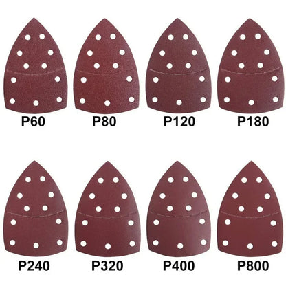10pc Mouse Detail Sander Sandpaper 11 Holes Triangular Sanding Paper for Multi Sander Bosch PSM 160A Detail Palm 40-2000 Grits