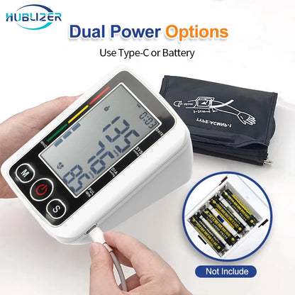 Digital Sphygmomanometer Medical Health Detector Home Upper Arm Blood Pressure Monitor Adult Kid Pulse Monitor Sphygmomanometer