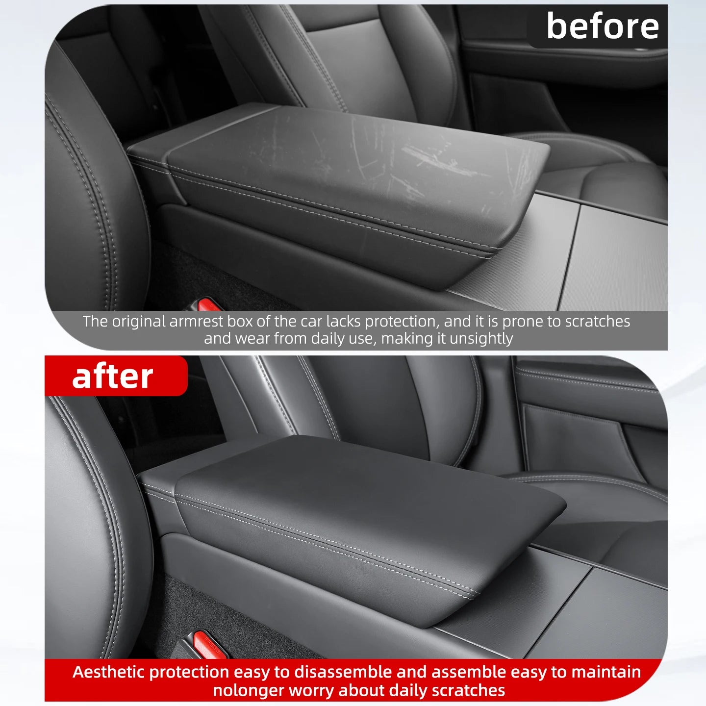 For Tesla Model Y Juniper Model 3 Highland  Armrest Box Protect Cover Soft Case Center Console Anti-Scratch 2026 Car Accessories
