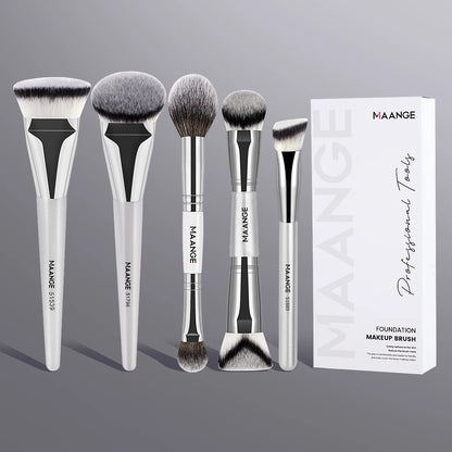 MAANGE NEW 5PCS Makeup Brushes Set Soft Dense Foundation Blush Powder Blending Female Cosmetics Kabuki Beauty Makeup Brush Tools