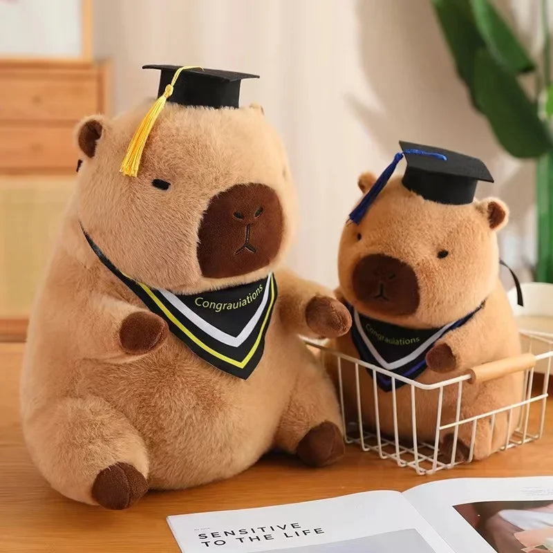 Graduate Plush Dolls Doctor Capybara Owl Bear Plush Toy Cute Stuffed Animal Toy Doll Soft Cartoon Pillow Graduation Gift