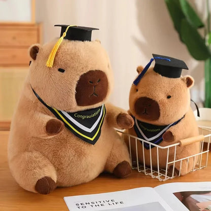 Graduate Plush Dolls Doctor Capybara Owl Bear Plush Toy Cute Stuffed Animal Toy Doll Soft Cartoon Pillow Graduation Gift