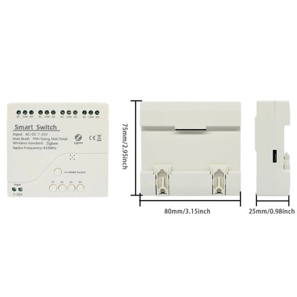 Zigbee Relay Breaker 7-32V 85-250V Switch Module Control Works With Tuya Smart Life App Alexa Google Smartthings Ewelink Hub