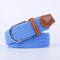 Unisex Elastic Fabric Woven Casual Women Belt Pin Buckle Expandable Braided Stretch Canvas Stylish Leisure Belts for Men