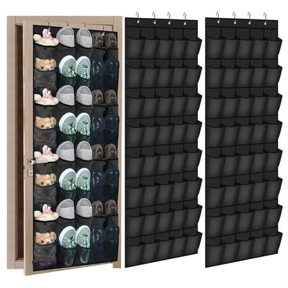 14/24/40 Grids Over The Door Shoe Rack  Mesh Pockets Hanging Shoe Organizer For Closet Hanging Shoe Rack Holder