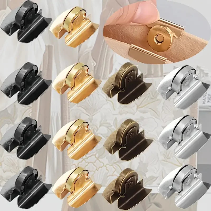 8-Piece bag snap accessories magnetic buckle, bag snap hidden button seam-free button snap 2030