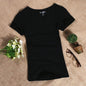 MRMT 2026 Women's T Shirt Casual Women Short Sleeved Slim Solid Color Simple Pure Tees Womens T-Shirt For Female Women T Shirts