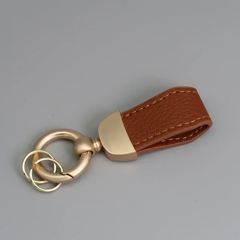 Short Lovely Leather Keychain Vintage Personalized Keyring Custom Logo Name Car Key Holder Chain Laser Engrave Women Charm Gift