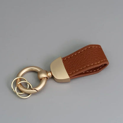 Short Lovely Leather Keychain Vintage Personalized Keyring Custom Logo Name Car Key Holder Chain Laser Engrave Women Charm Gift