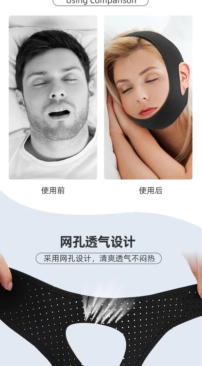 Anti Snore Belt Stop Snoring Chin Strap Woman Man Night Sleeping Support Aid Tools Snoring Protection Jaw Bandage Health Care