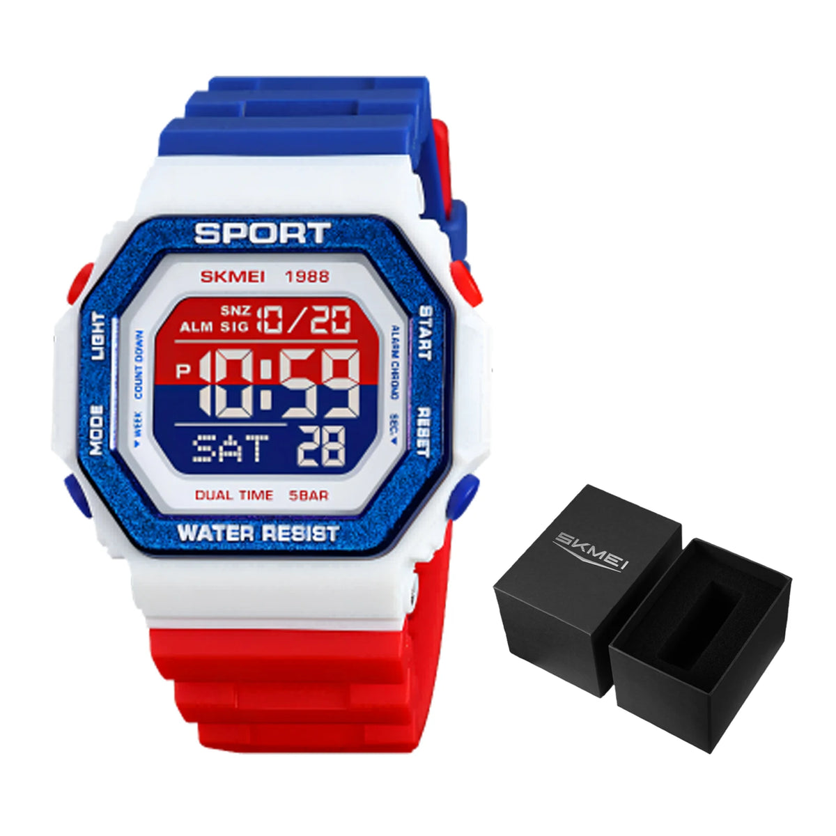 SKMEI Fashion Military Countdown Sports Digital Watches For Men Women 5Bar Waterproof Chrono Electronics Wristwatch Reloj Hombre