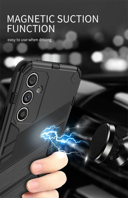 For Motorola Edge 60 Fusion 5G Case Armor Kickstand Shockproof Phone Case For Moto Edge60 Fusion Car Magnetic Holder Back Cover