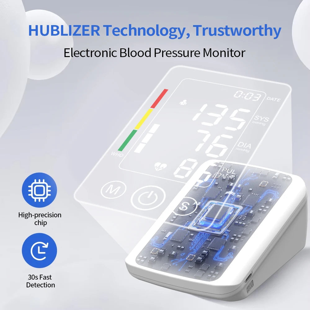 Digital Sphygmomanometer Medical Health Detector Home Upper Arm Blood Pressure Monitor Adult Kid Pulse Monitor Sphygmomanometer