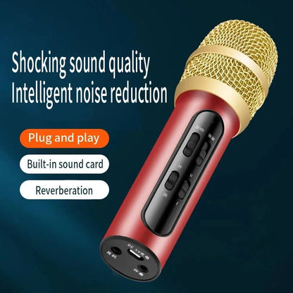 Portable Mini Wireless Condenser Mic Gadget Home Noise Reduction Microphone Integrated Audio Confere for Singing Songs