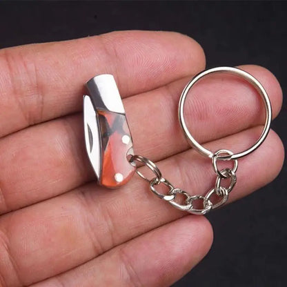 Mini Folding Knife Pendant Keychains Outdoor Hiking Camping Portable Penknife Keyrings Peel Fruit Tools Small Gifts Souvenir