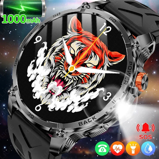 T-Rex 3 Military 1000mAh Super Capacity Battery Men Smart Watch 1.75" HD Screen Call 5ATM Waterproof Sport Smart Watches For Men