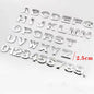3D Metal 45mm 25mm DIY Letters Alphabet Emblem Decals Numbers Chrome Labeling Car Sticker Trunk Logo Digital Badge Accessories
