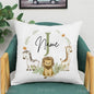 Animal with Name Pillow Case Personalized Pillow Dust Cover Bedroom Kids Wild Party Decoration Pillowcase Birthday Children Gift
