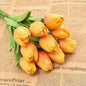 Artificial Flowers Tulip Bouquet Fake Flowers Wedding Garden Decoration Outdoor Home Garden Bouquet Vase Decor Plants