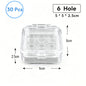 Dental Veneer Membrane Box with Film Transparent Denture Storage Box with 6/16 Hole for Small Crown Dentistry Materials Tools