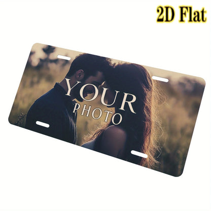 Personalized License Plate Holder, 126in, with Custom Photo Design - a Stylish Car Accessory for Pet Lovers and Car Enthusiasts