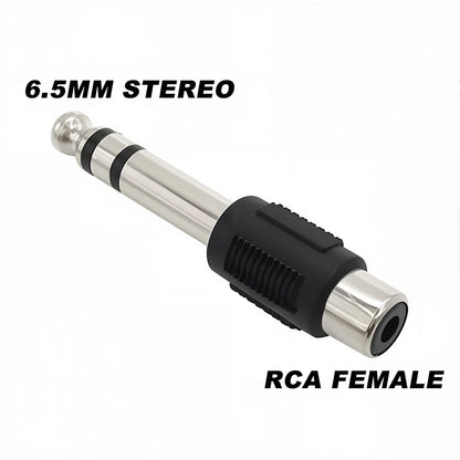 5pcs 6.35/6.5mm Male to 3.5mm Audio Stereo Mono Jack Female To Male Audio Jack Connector Adapter Converter Speaker
