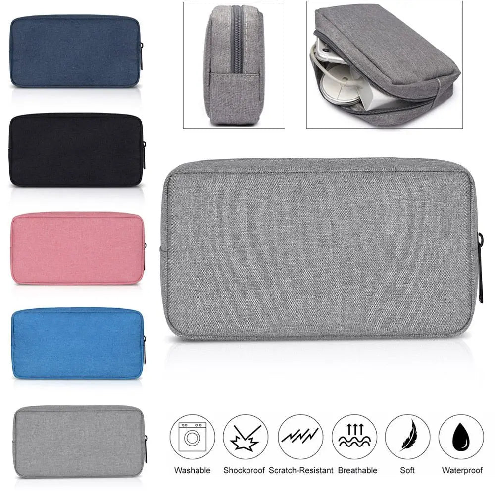 Digital Accessories Storage Bag Portable USB Cable Earphone Organizer Makeup Cover Travel Gadget Devices Pouch