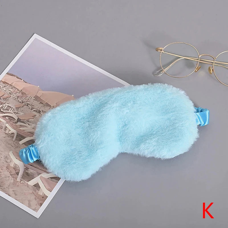1Pc Sleeping Mask Sleeping Blindfold Soft Plush Eye Masks Cute Love Cloud Eye Cover Plush Mask Eyepatch Nap Health Eye Cover