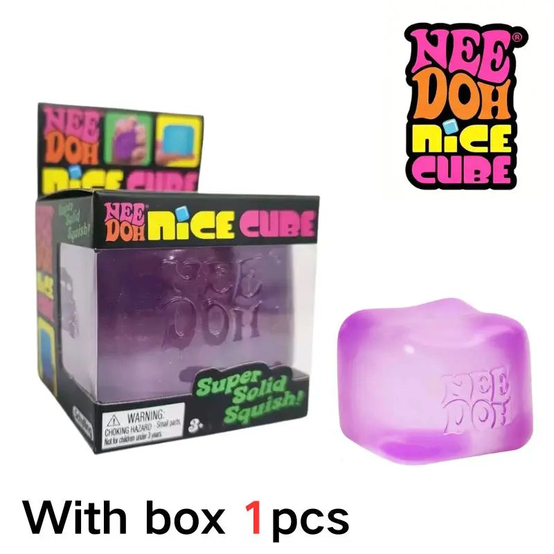 Nee Doh Nice Cube Sensory Stress Reliever Fidget Tool for Anxiety & Focus Desk Sensory Cube for Adults & Kids