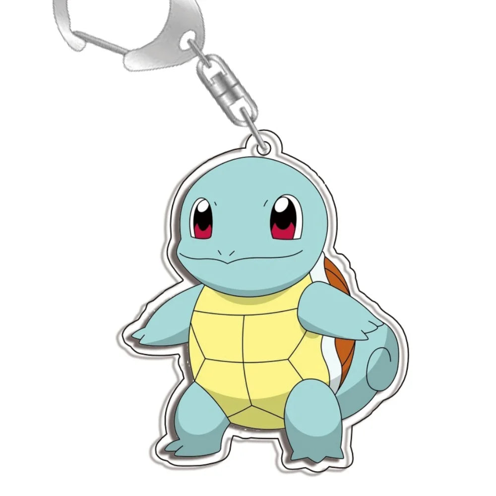 Keychain for Pokemon Charizard Vaporeon Leafeon Bag Charms Acrylic Anime Game Collectable Gifts Art Collection Toy Decoration