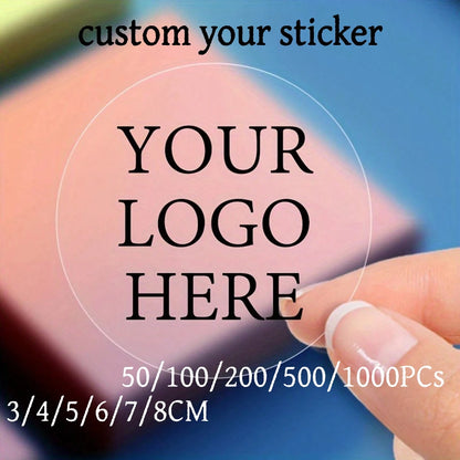 3-8CM Custom Round Stickers – Paper/PVC/Transparent, 50-500PCs  Personalized for Weddings, Birthdays, Business & Gifts