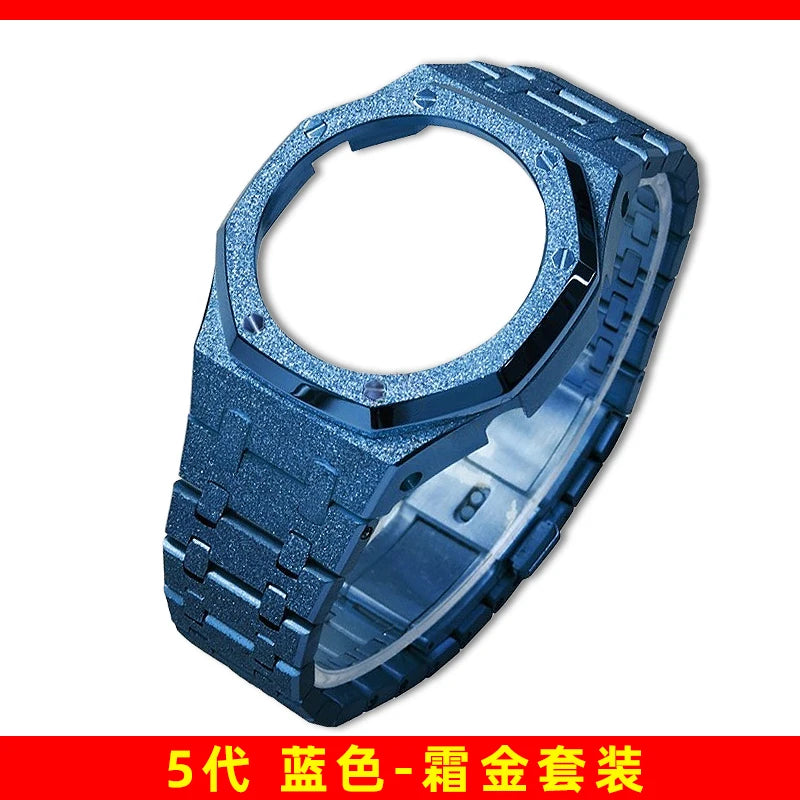 Mod Kit GA-2100 GM2100 Stainless Steel Case&Watch Strap For G-SHOCK Casioak GA2100 GMA-S2100 Replacement Metal Frosted Case Band