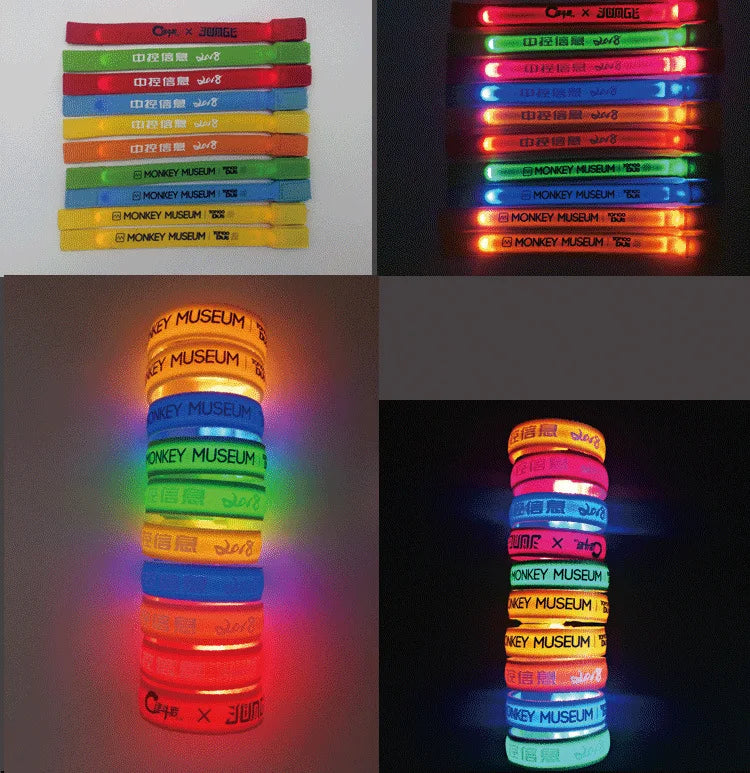 Ddjoy Led Bracelet Concert Party Bar Bracelet Velcro Led Luminous Sports Wrist Strap Party Supplies