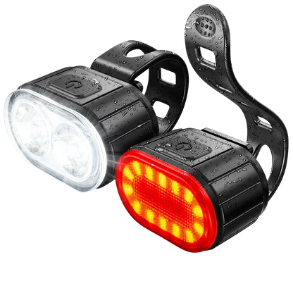 USB-C Rechargeable Bicycle Lights Bike Safety Warning Lamp Outdoor Waterproof Cycling Flashlight For Mountain And Road Bikes