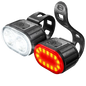 USB-C Rechargeable Bicycle Lights Bike Safety Warning Lamp Outdoor Waterproof Cycling Flashlight For Mountain And Road Bikes
