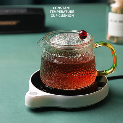 100℃ Cup Heater Mug Warmer 100°C Hot Tea Makers Warmer Coaster 5 Gear Temperature Cup Heaters Coffee Milk Tea Heating Pad