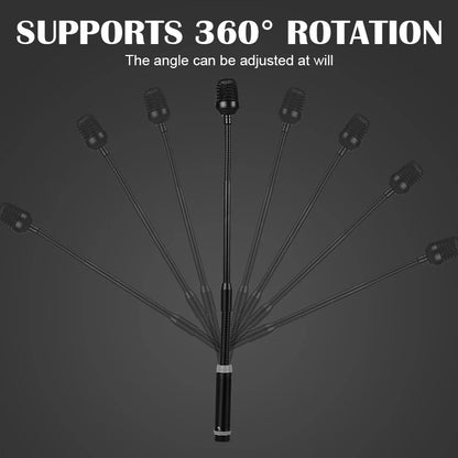 Professional Dynamic Gooseneck Microphone with XLR Connector, Metal DJ Mic, Adjustable Flexible Stand, No Battery Required, Micr